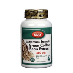 NaturalMax Força máxima de café verde Extrato 60 Cápsulas Vegetarianas