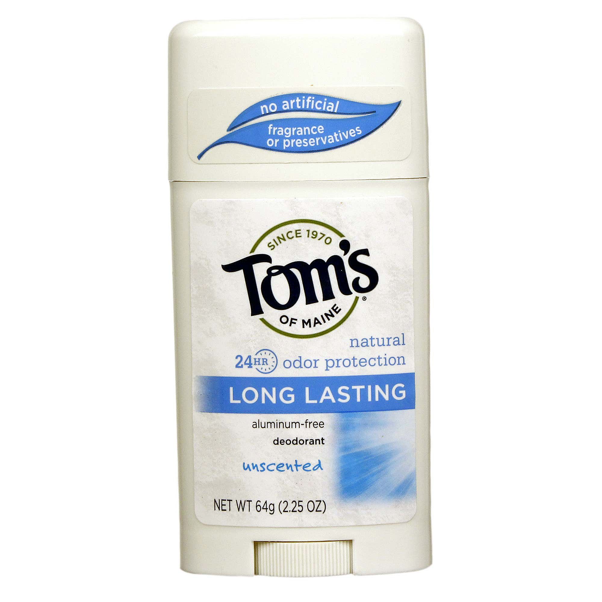 Tom's of Maine Longa duração Natural Desodorante Stick Unscented 2,25 onças