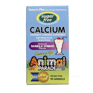 Nature's Plus Animais Parade Açúcar cálcio gratuito Vanilla Sundae 90 mastiga