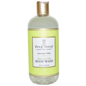 Deep Steep, Sabonete Corporal de Óleo de Argan, Coco e Lima, 17 oz fl (502 ml)