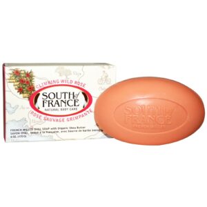 South of France, Sabonete Oval Moído Francês, Rosa Silvestre, com Manteiga de Shea Orgânica, 6 oz (170 g)