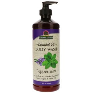 Nature's Answer, Body Wash - Essential Oil, Peppermint, 16 Fl oz (474 ml)