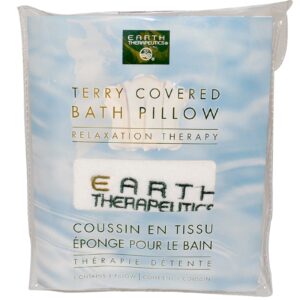 Earth Therapeutics, Terry Covered Bath Pillow, Terapia do Relaxamento, 1 Travesseiro