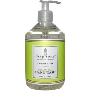 Deep Steep, Sabão com Óleo de Argan para as Mãos, Coco - Lima, 17,6 fl oz (520 ml)