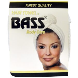 Bass Brushes, Toalha para cabelo Super Absorvente, Branca, 1 peça