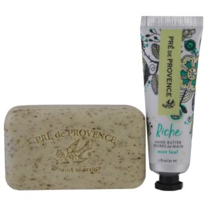 European Soaps, LLC, Embalagem para Presente Riche, Manteiga e Sabonete para Mãos, Menta, Conjunto com 2 Unidades