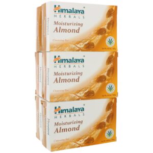 Himalaya, Barra de limpeza hidratante de amêndoa, 6 barras, 4,41 onças (125 g) Cada