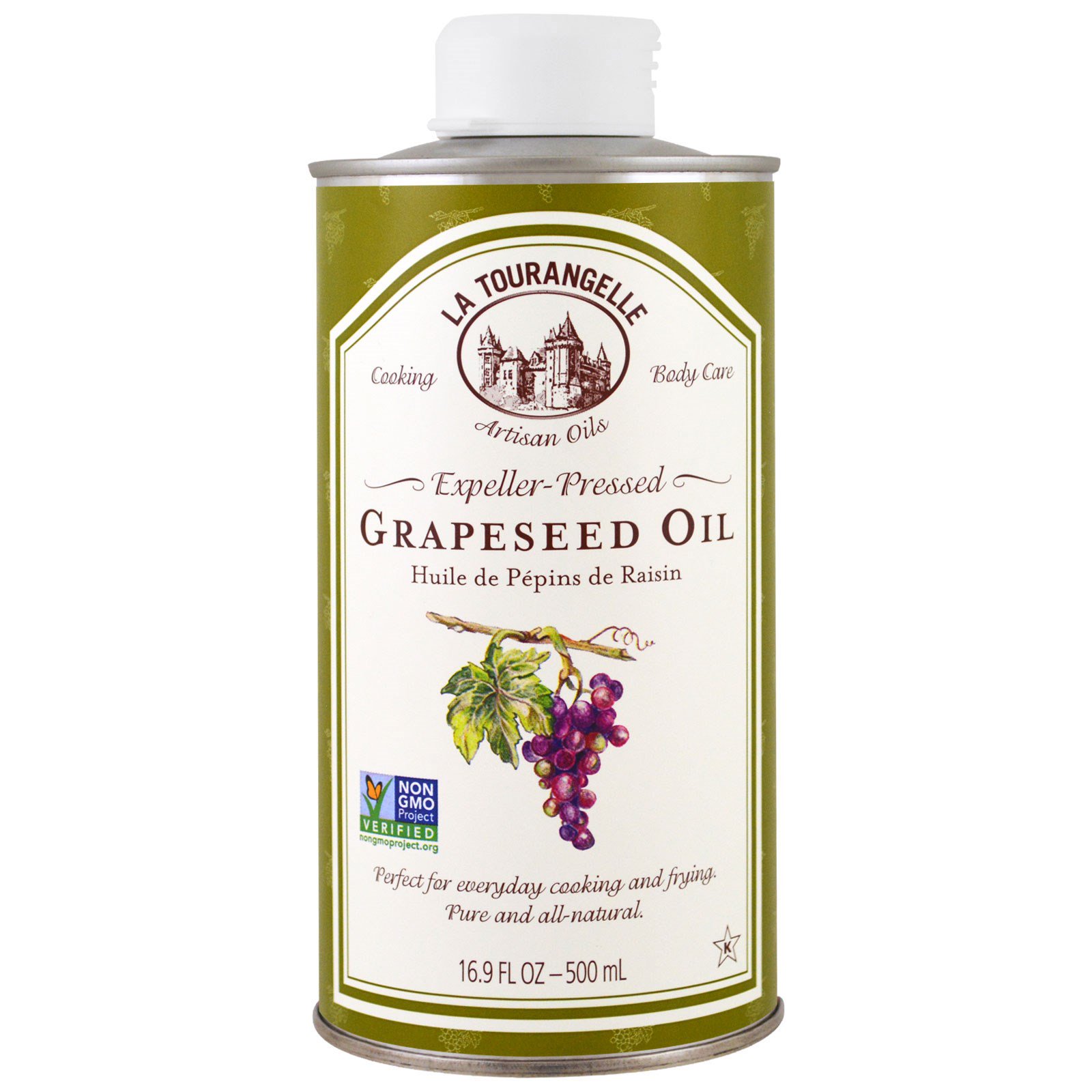 La Tourangelle, Óleo de Semente de Uva, frasco de 16,9 oz (500 ml)