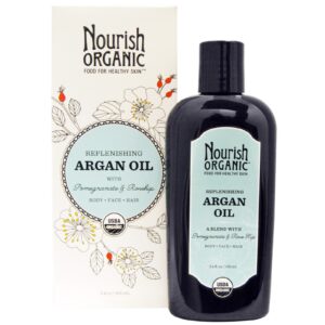 Nourish Organic, Reposição de Óleo de Argan com Romã e Roseira Brava, 3.4 oz (101 ml)