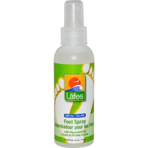 Lafe's Natural Body Care, Spray de Pé com Óleo de hortelã-pimenta, 4 oz. (118 ml)