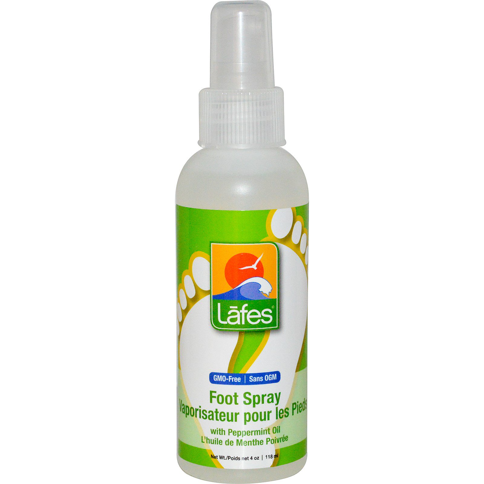 Lafe's Natural Body Care, Spray de Pé com Óleo de hortelã-pimenta, 4 oz. (118 ml)