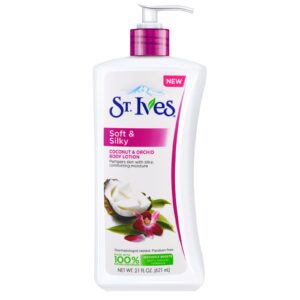 St. Ives, Loção Corporal, Macia e Sedosa, Coco e Orquídea, 21 fl oz (621 ml)