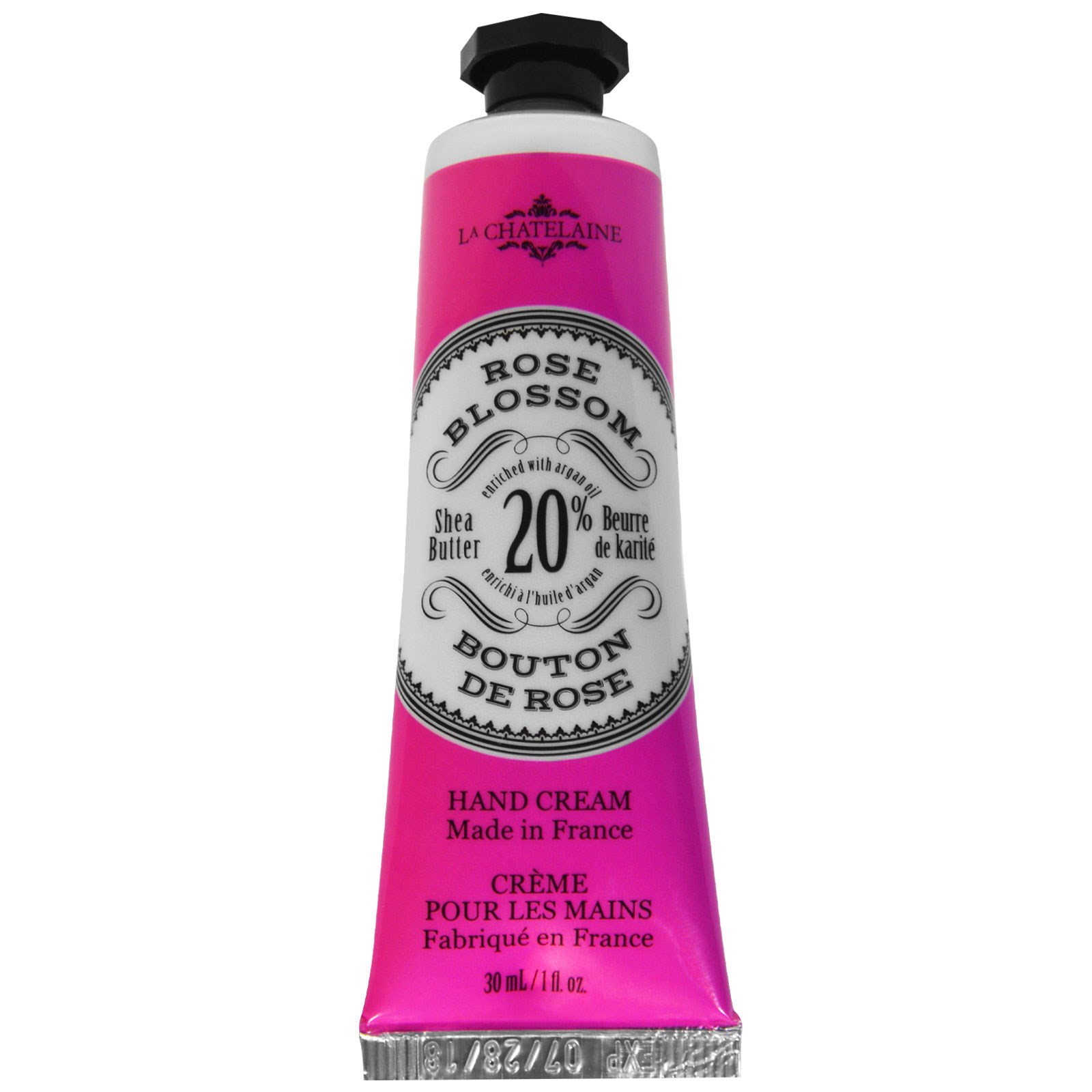 La Chatelaine, Creme de Mão, Broto de Rosa, 1 onça fluida (30 ml)