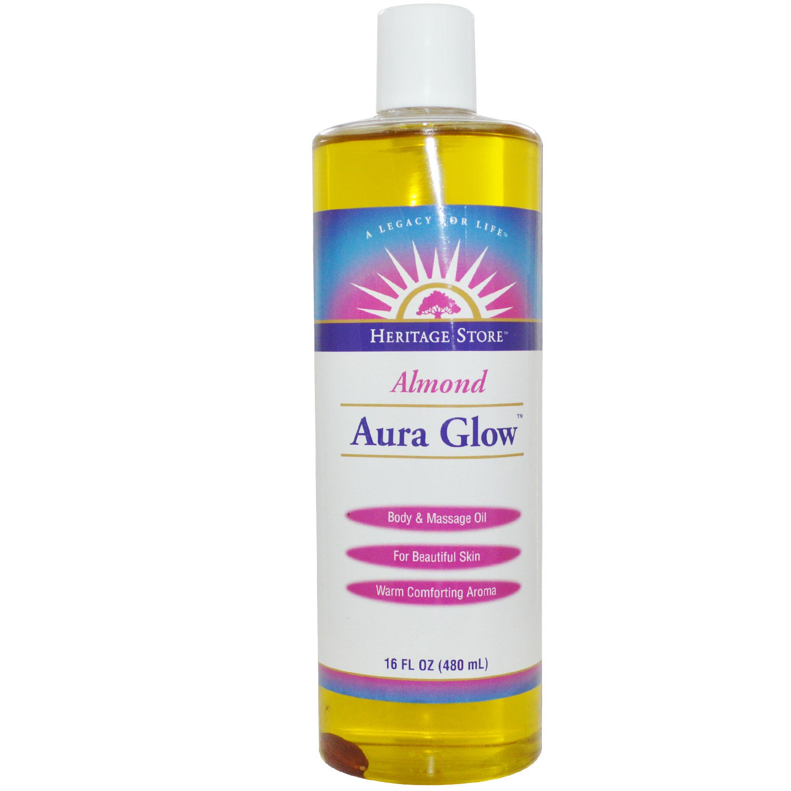 Heritage Store, Aura Glow, Amêndoa, 16 fl oz (480 ml)