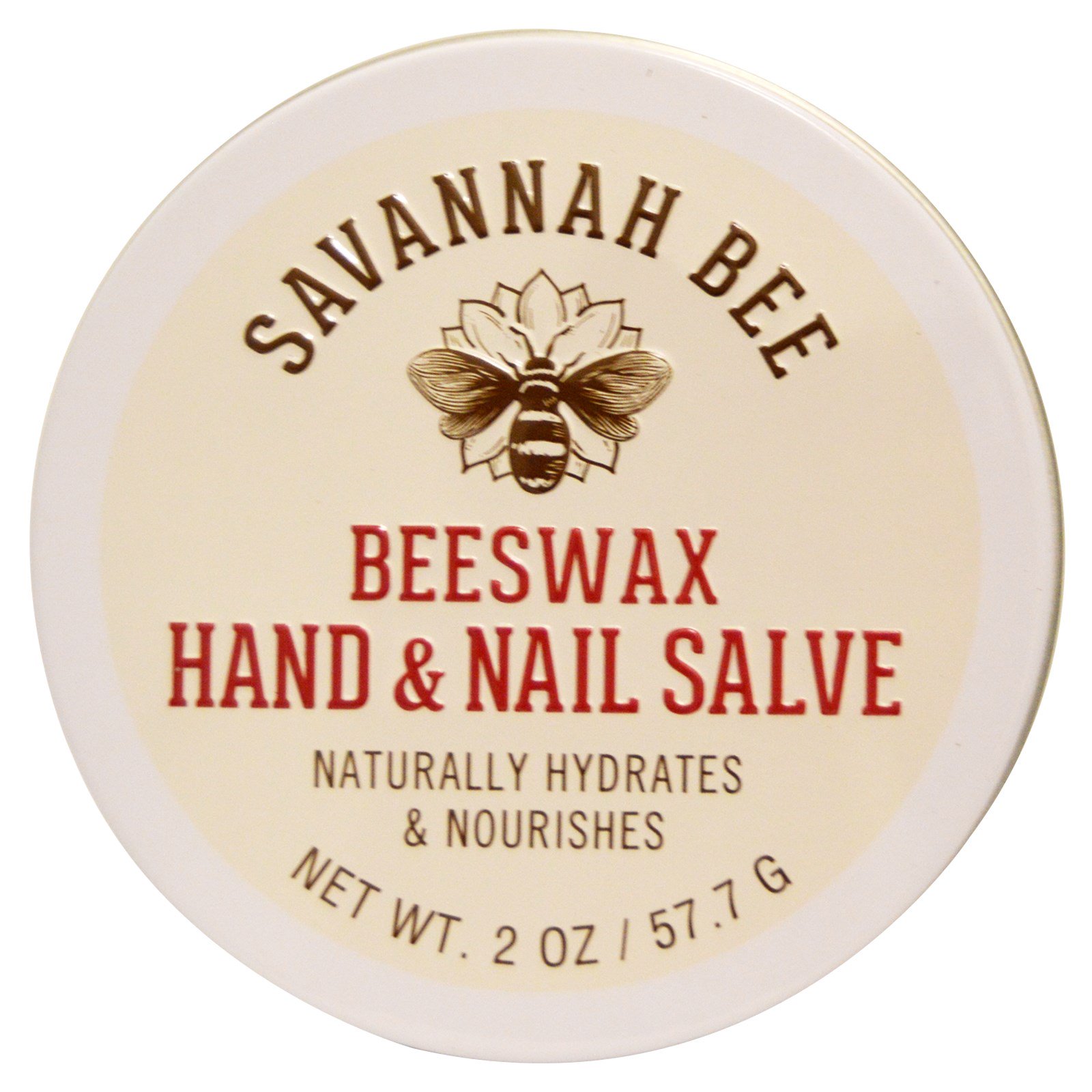 Savannah Bee Company Inc, Orgânico, Pomada Para Mãos e Unhas de Cera de Abelha, 2 oz (57,7 g)