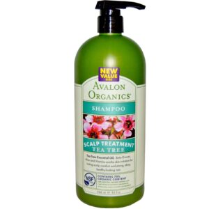 Avalon Organics, Shampoo, Tratamento do couro cabeludo, Tea Tree, 32 fl oz (946 ml)