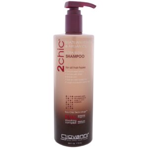 Giovanni, 2chic, Shampoo Ultrabrilhante para Todos os Tipos de Cabelos, Queratina Brasileira e Óleo de Argan, 710 ml (24 fl oz)