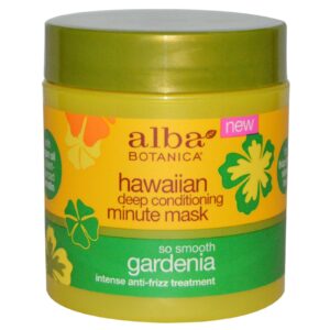 Alba Botanica, Máscara 1 Minuto, Condicionante Profundo Havaiano, Gardênia, 5.5 oz (156g)
