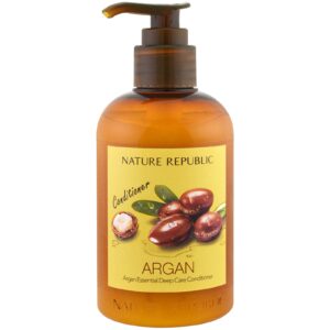 Nature Republic, Condicionador de Argan essencial para tratamento profundo, 10,13 fl oz (300 ml)