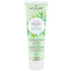ATTITUDE, Super Leaves Science, Condicionador Natural, Nutritivo e Fortalecedor, Óleo de Semente de Uva e Folhas de Oliva, 8 oz (240 ml)