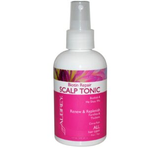 Aubrey Organics, Reparo com Biotina, Tônico para o escalpo, Chuva Cítrica, 6 fl oz (177 ml)