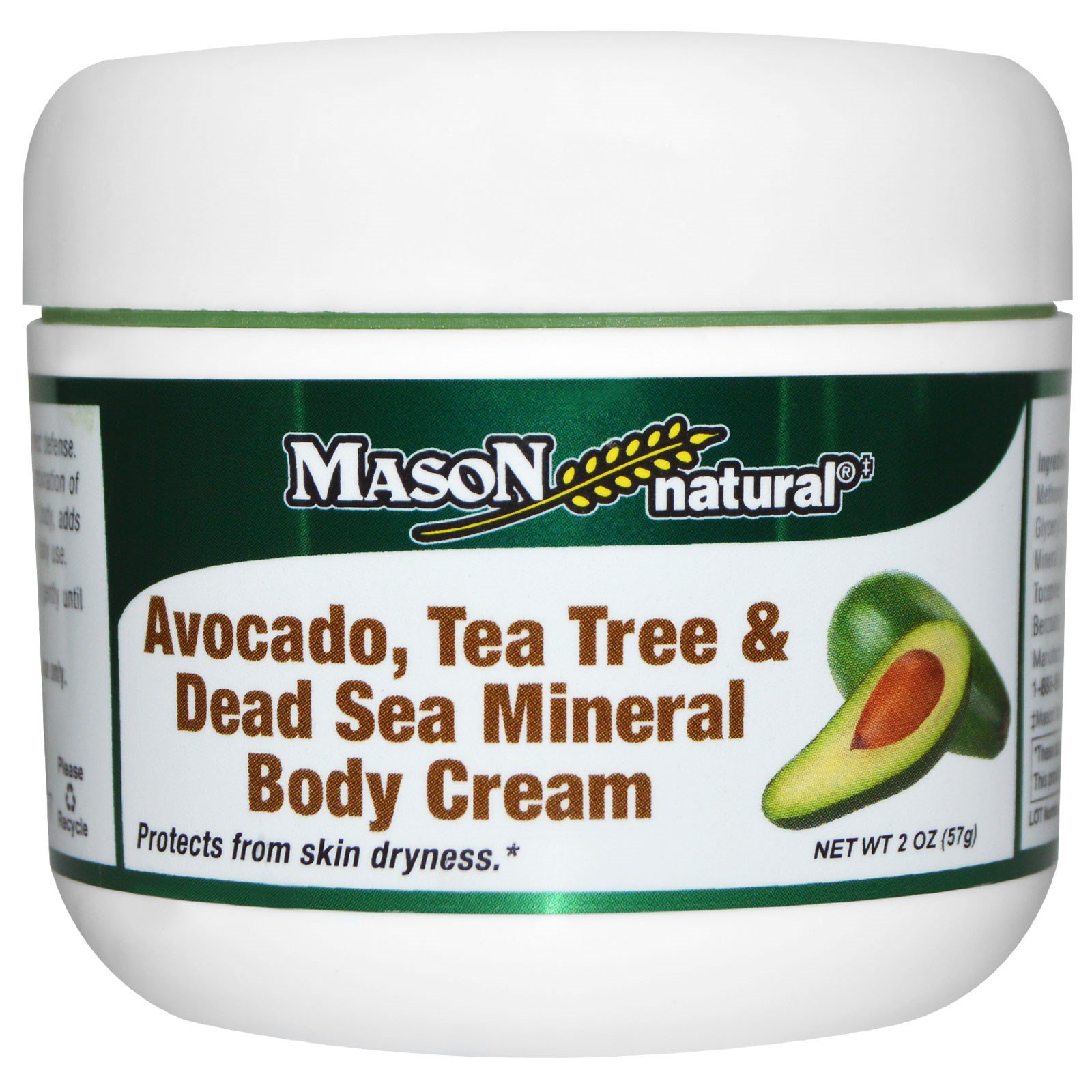 Mason Natural, Creme Corporal Mineral do Mar Morto com Avocado e Árvore do Chá, 2 oz (57 g)