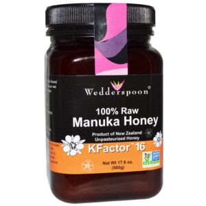 Wedderspoon, 100% Mel Cru de Manuka, KFactor 16, 17.6 onças (500 g)