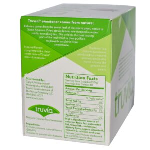 Truvia, Adoçante Nature's Calorie-Free, 40 Pacotes, 3,5 g Cada