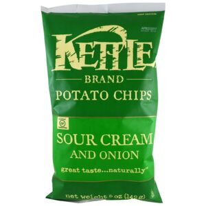 Kettle Foods, Batata Chips, Sour Cream e Cebola, 142 g