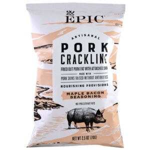 Epic Bar, Pururuca de Porco Artesanal, Tempero Bordo e Bacon, 2,5 oz (70 g)