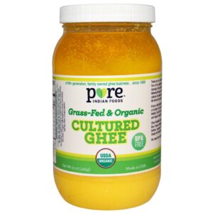 Pure Indian Foods, Ghee Cultivada, Grama Orgânica, 15 oz (425 g)