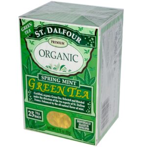 Comprar st. Dalfour, chá verde orgânico, menta da primavera, 25 saquinhos, 1,75 oz (50 g) preço no brasil mercearia suplemento importado loja 9 online promoção - 2 de maio de 2024