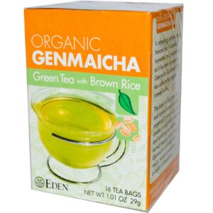 Eden Foods, Genmaicha Orgânico, Chá Verde com Arroz Castanho, 16 Saquinhos, 29 g (1,01 oz)