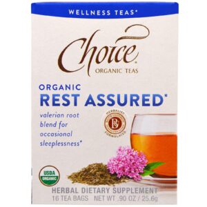 Choice Organic Teas, Orgânico, Descanso Garantido , 16 Sachês, 0,90 oz (25,6 g)