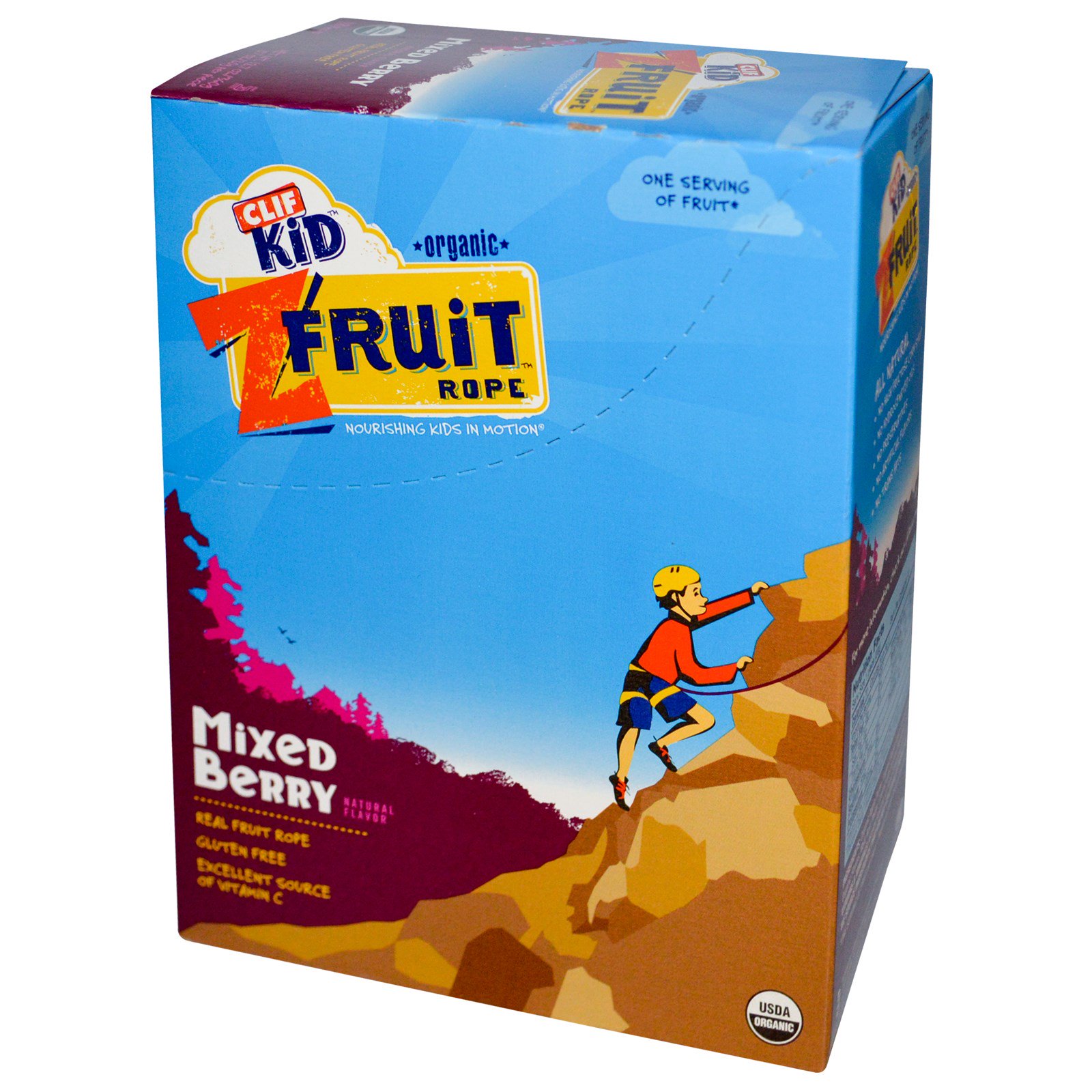 Clif Bar, Clif Kid, Corda ZFruit Orgânica, Bagas Mixtas, 18 Unidades, 0,7 oz (20 g) Cada