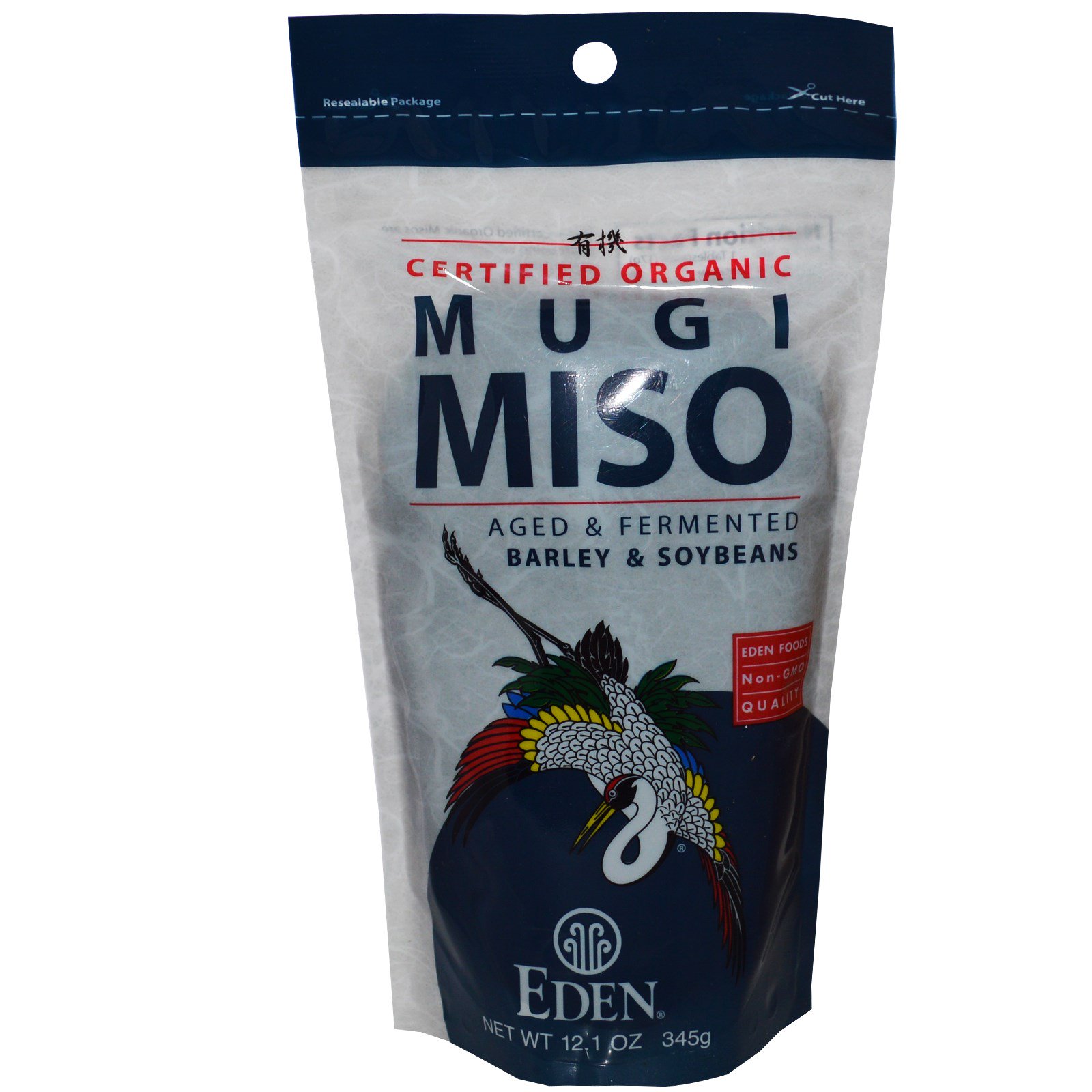 Eden Foods, Mugi Miso com Certificação Orgânica, Cevada e Soja, 345 g (12,1 oz)