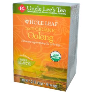Comprar uncle lee's tea, chá de oolong 100% orgânico, folhas inteiras, 18 saquinhos, 36 g (1,27 oz) preço no brasil mercearia suplemento importado loja 9 online promoção - 16 de abril de 2024