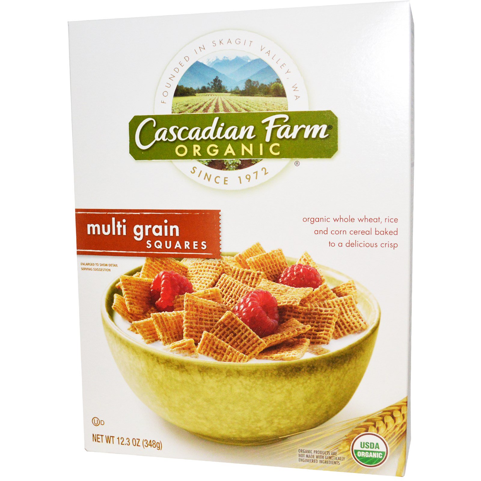 Cascadian Farm, Orgânico, Quadradinhos de Grãos Sortidos, 12.3 oz (348 g)