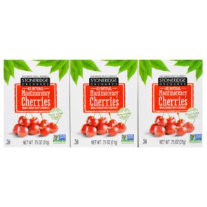 Stoneridge Orchards, Montmorency Cherries, Whole Dried Tart Cherries, Brick Pack (6 Boxes), 0.75 oz (21 g) Each