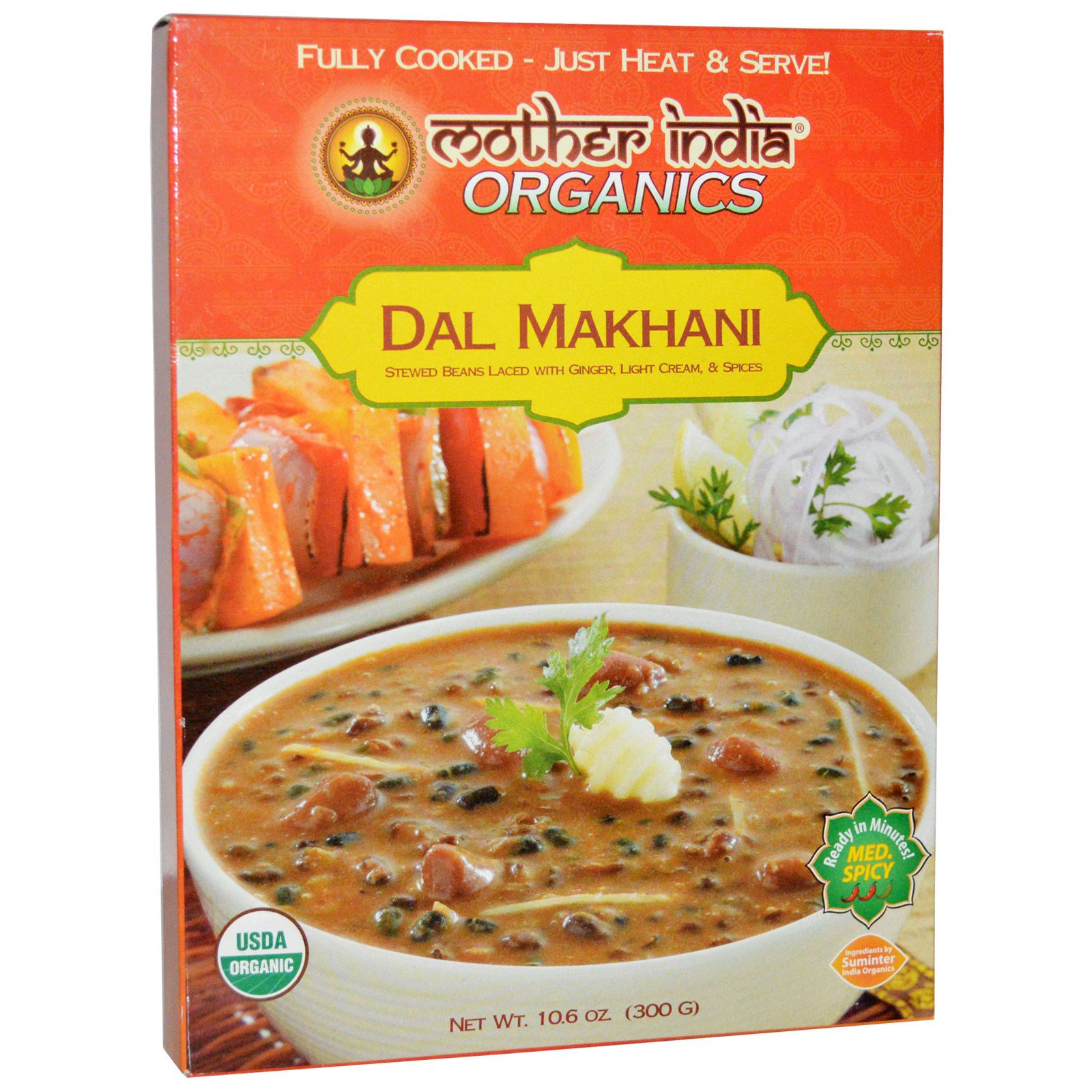Great Eastern Sun, Mother India Organics, Dal Makhani, Meio Picante, 10,6 oz (300 g)