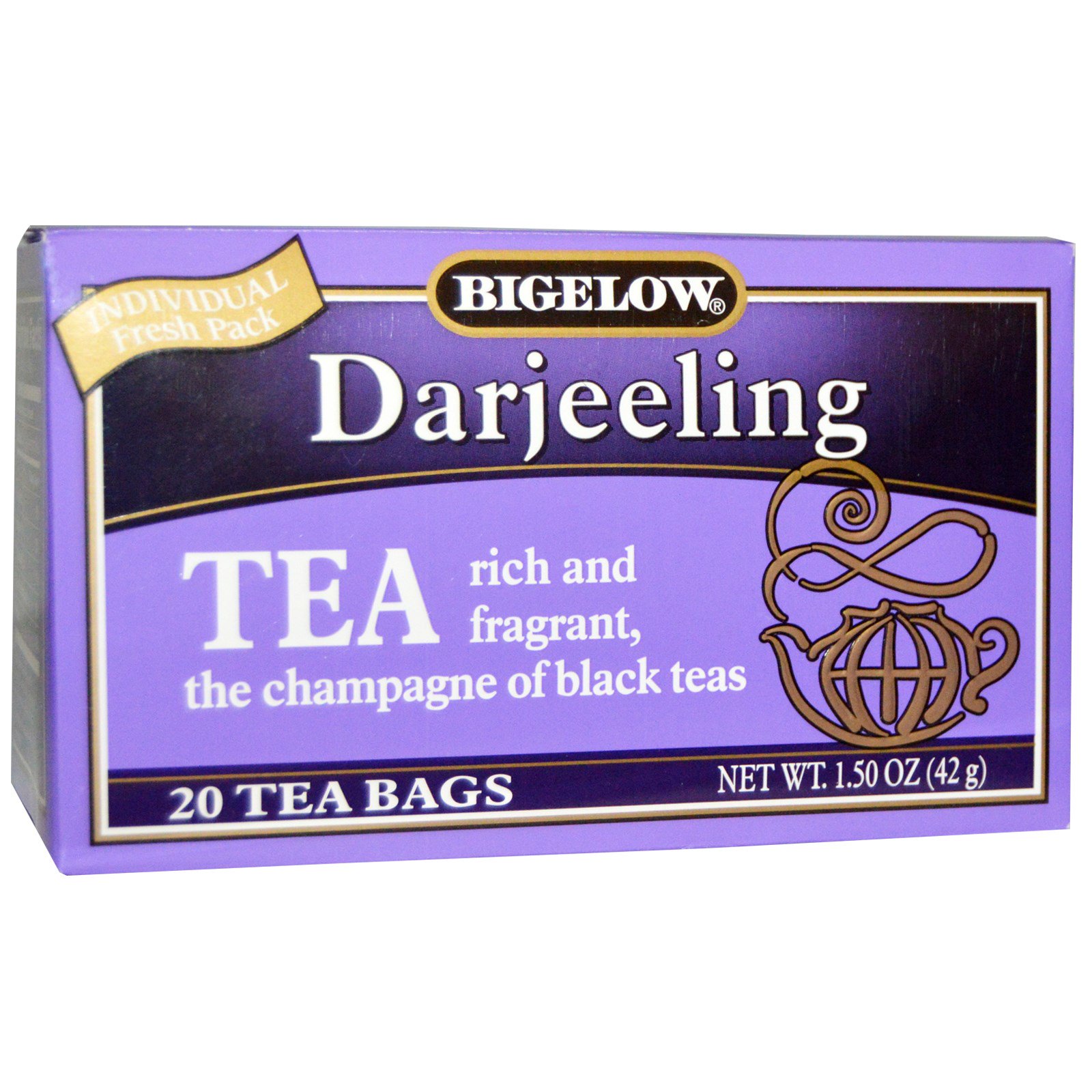 Bigelow, Darjeeling, 20 Saquinhos de Chá 1,50 oz (42 g)