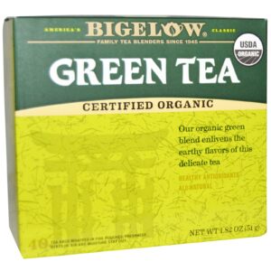 Bigelow, Chá Verde Orgânico, 40 Saquinhos de Chá 1,82 oz (51 g)
