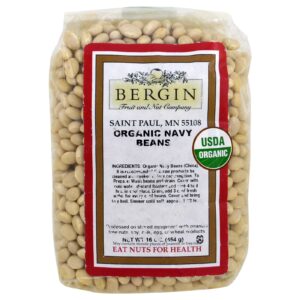Bergin Fruit and Nut Company, Organic Navy Beans, 16 oz (154 g)