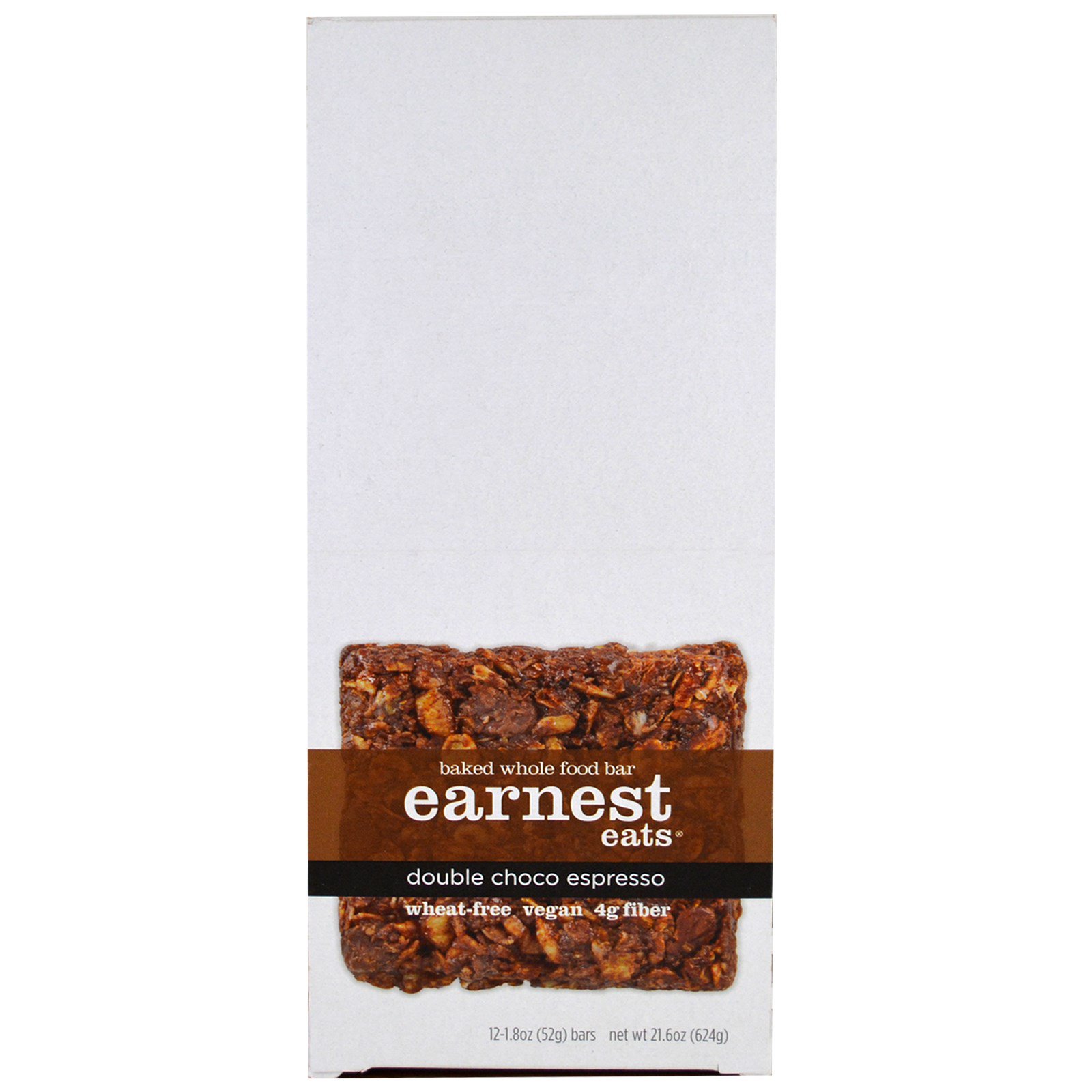 Earnest Eats, Barras Integrais Assadas, Choco Espresso Duplo, 12 Barras, 52 g (1,8 oz) Cada
