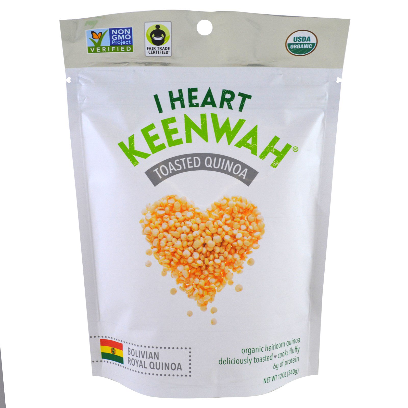 I Heart Keenwah, Quinoa Torrada, Quinoa Real Boliviana, 12 oz (340 g)