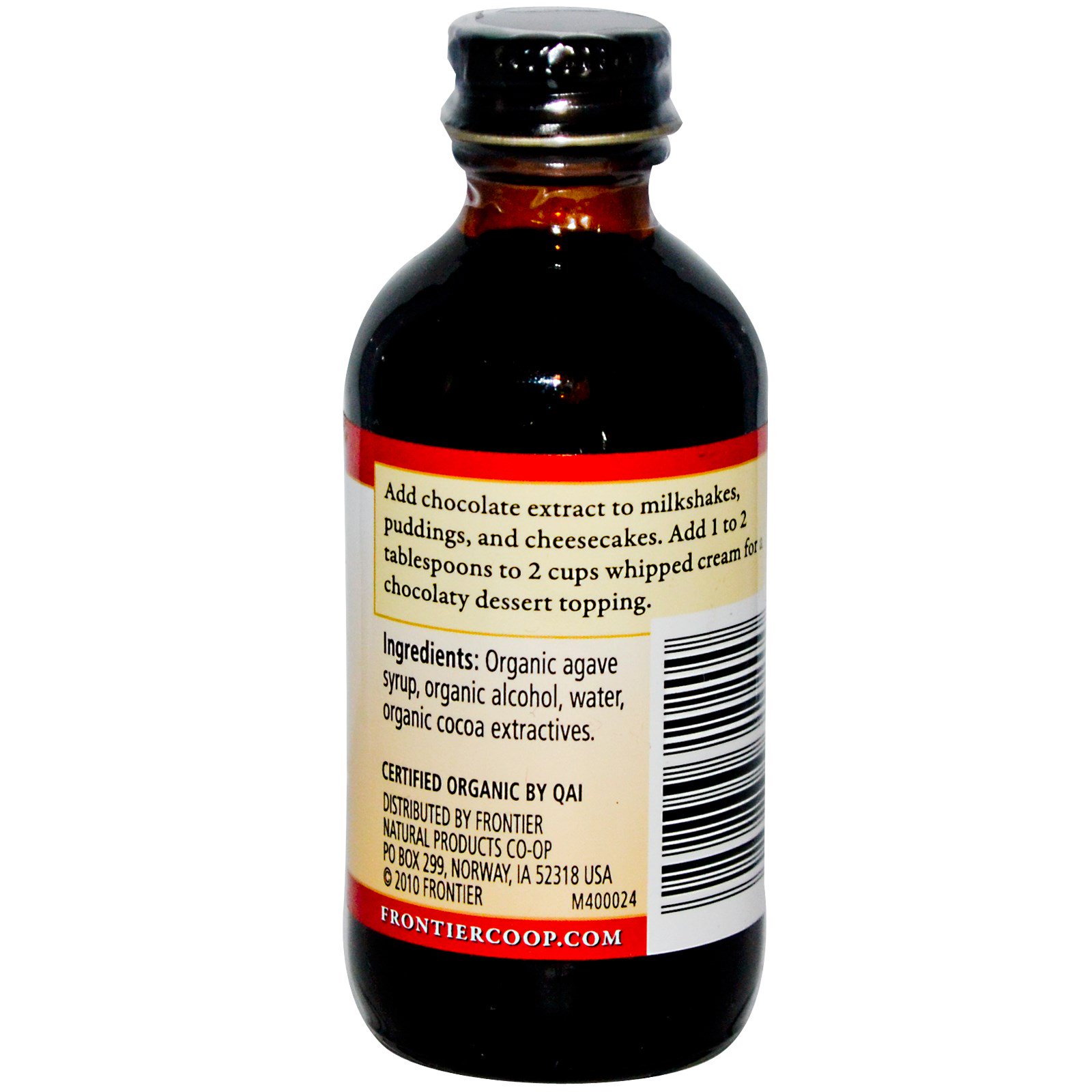 Frontier Natural Products, Extrato de Chocolate Orgânico, 2 onças fluidas (59 mL)