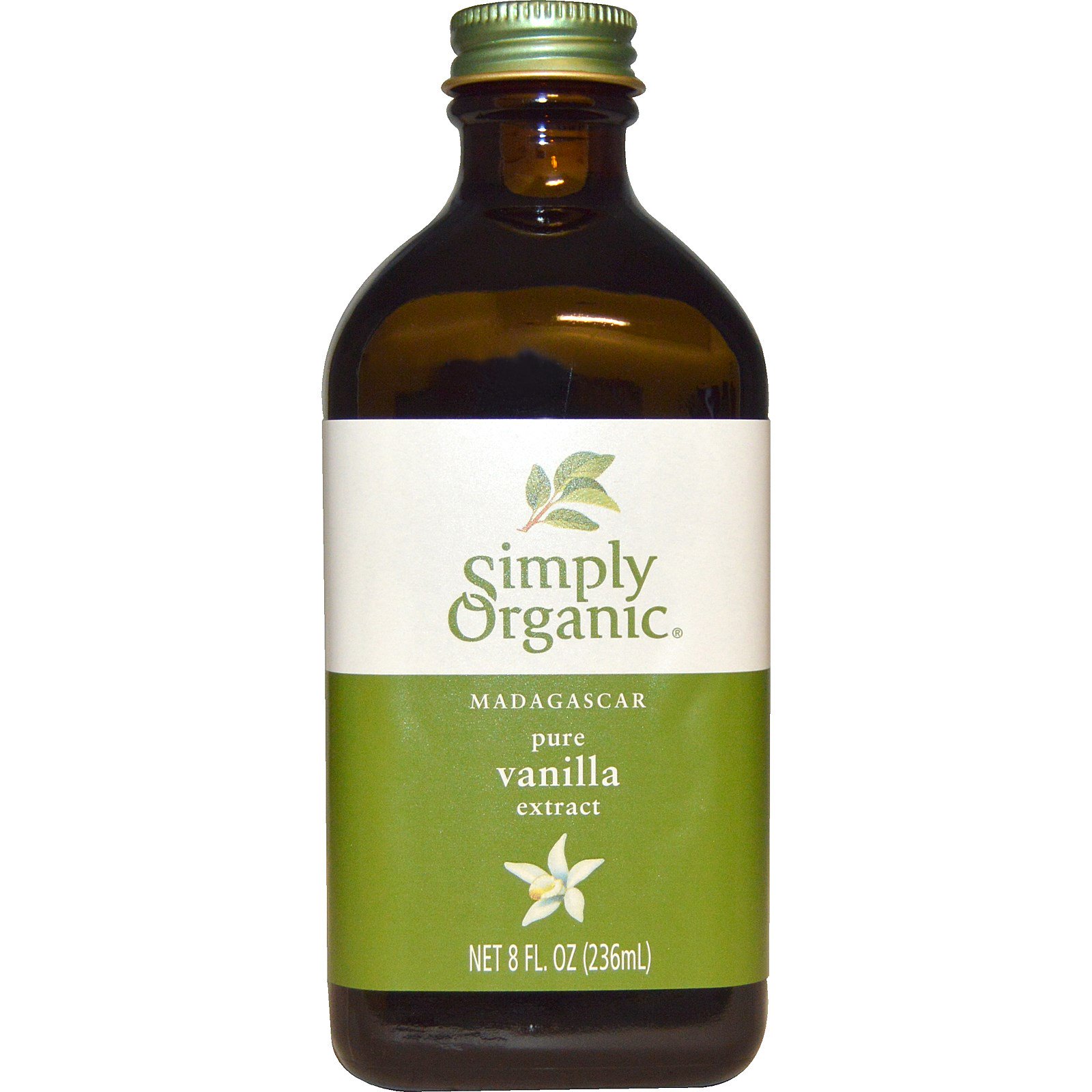 Simply Organic, Extrato Puro de Baunilha, Madagascar, 8 fl oz (236 ml)