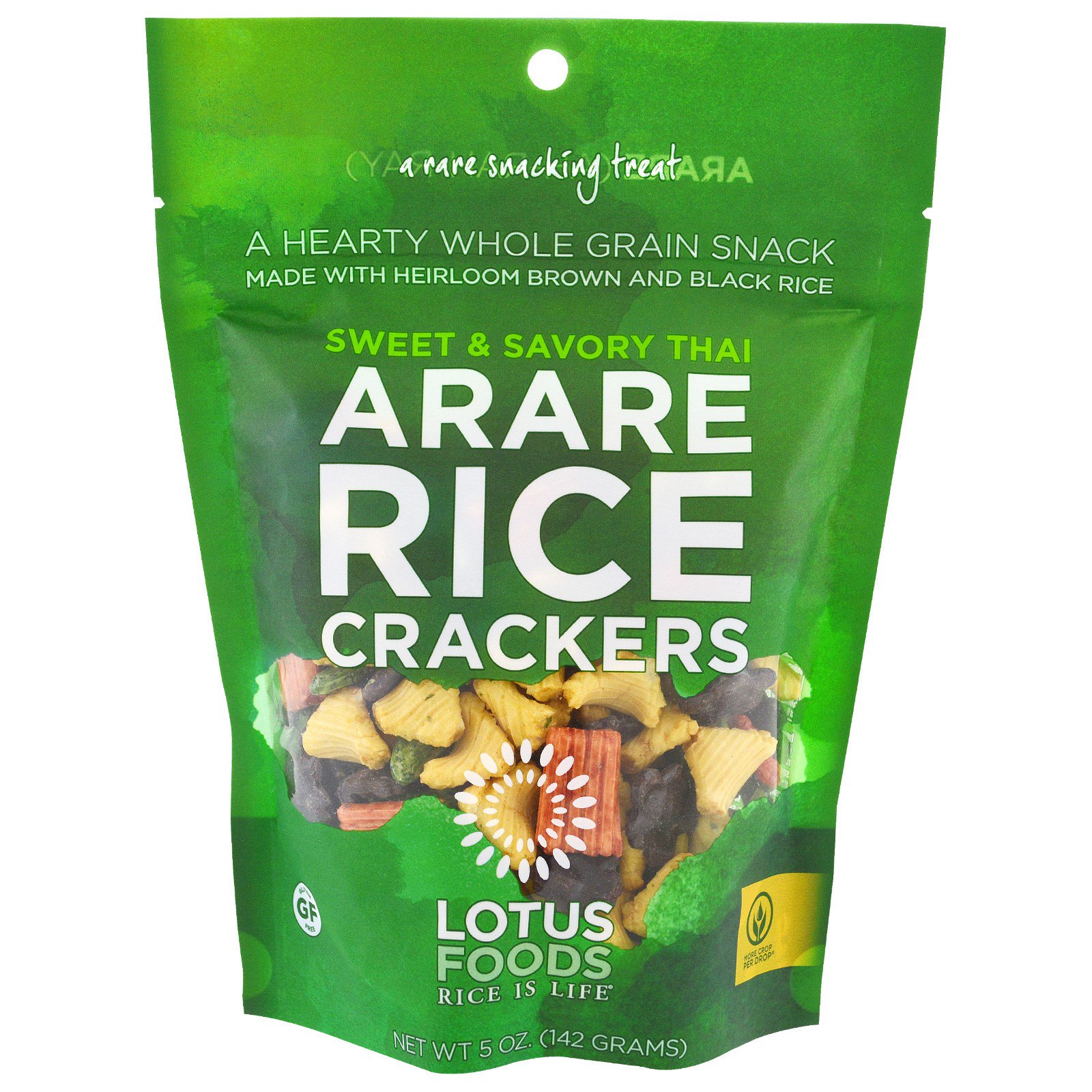 Lotus Foods, Biscoitos de Arroz Arare, Thai Agridoce, 5 oz (142 g)