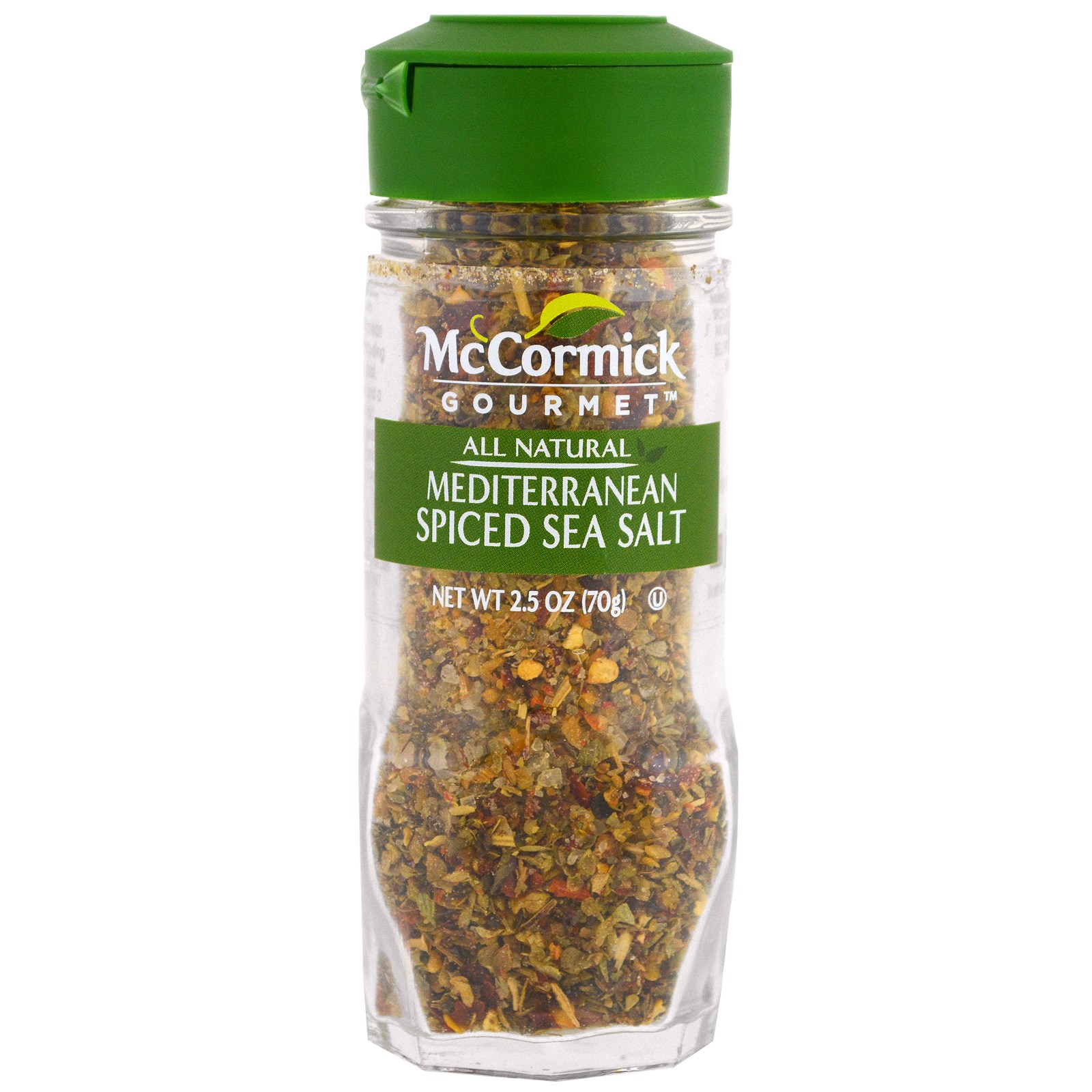 McCormick Gourmet, Todo Natural, Sal Marinho Temperado do Mediterrâneo, 2.5 oz (70 g)