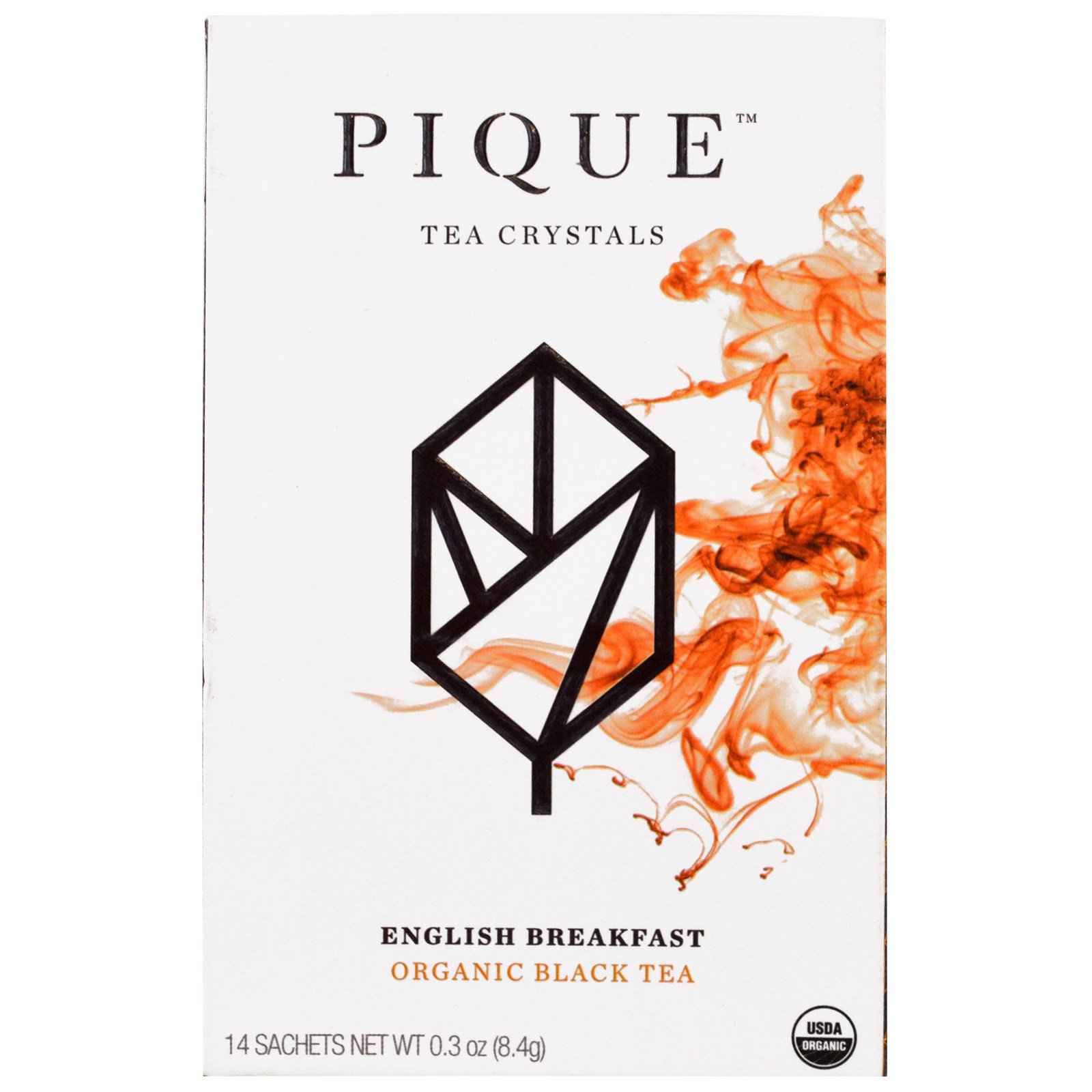 Pique Tea, Café da manhã inglês, Chá preto orgânico, 12 Sachês, 0,3 oz (8,4 g)